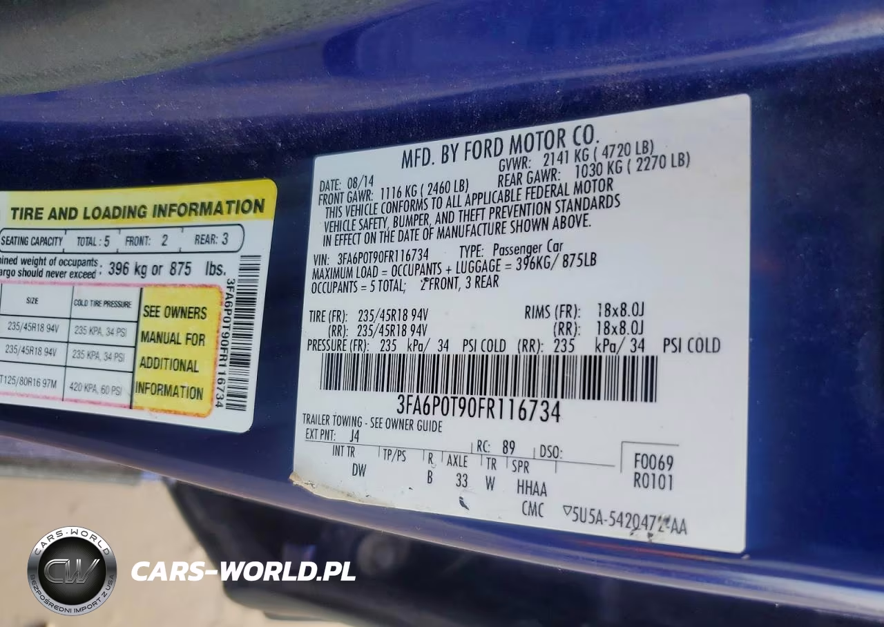 2015 Ford Fusion Se VIN:3FA6P0T90FR116734 - 12