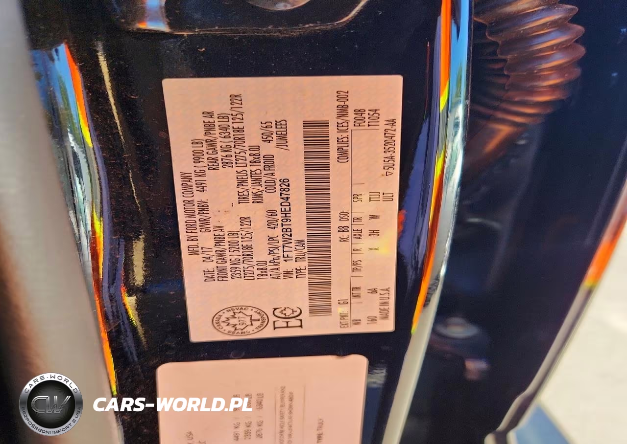2017 Ford F250 Super Duty VIN:1FT7W2BT9HED47826 - 12