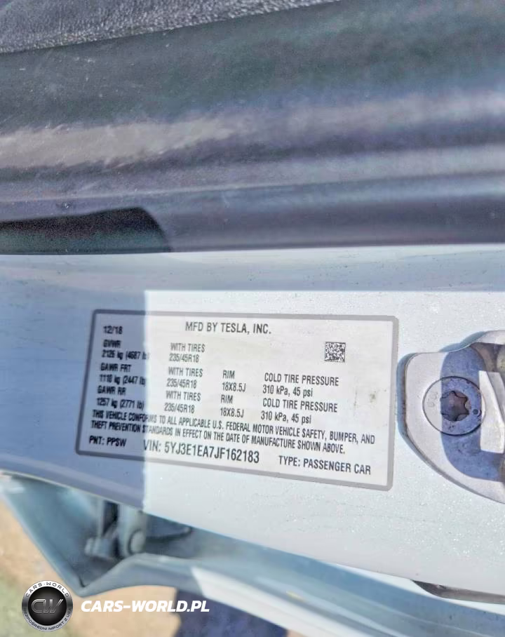 2018 Tesla 3 VIN:5YJ3E1EA7JF162183 - 12