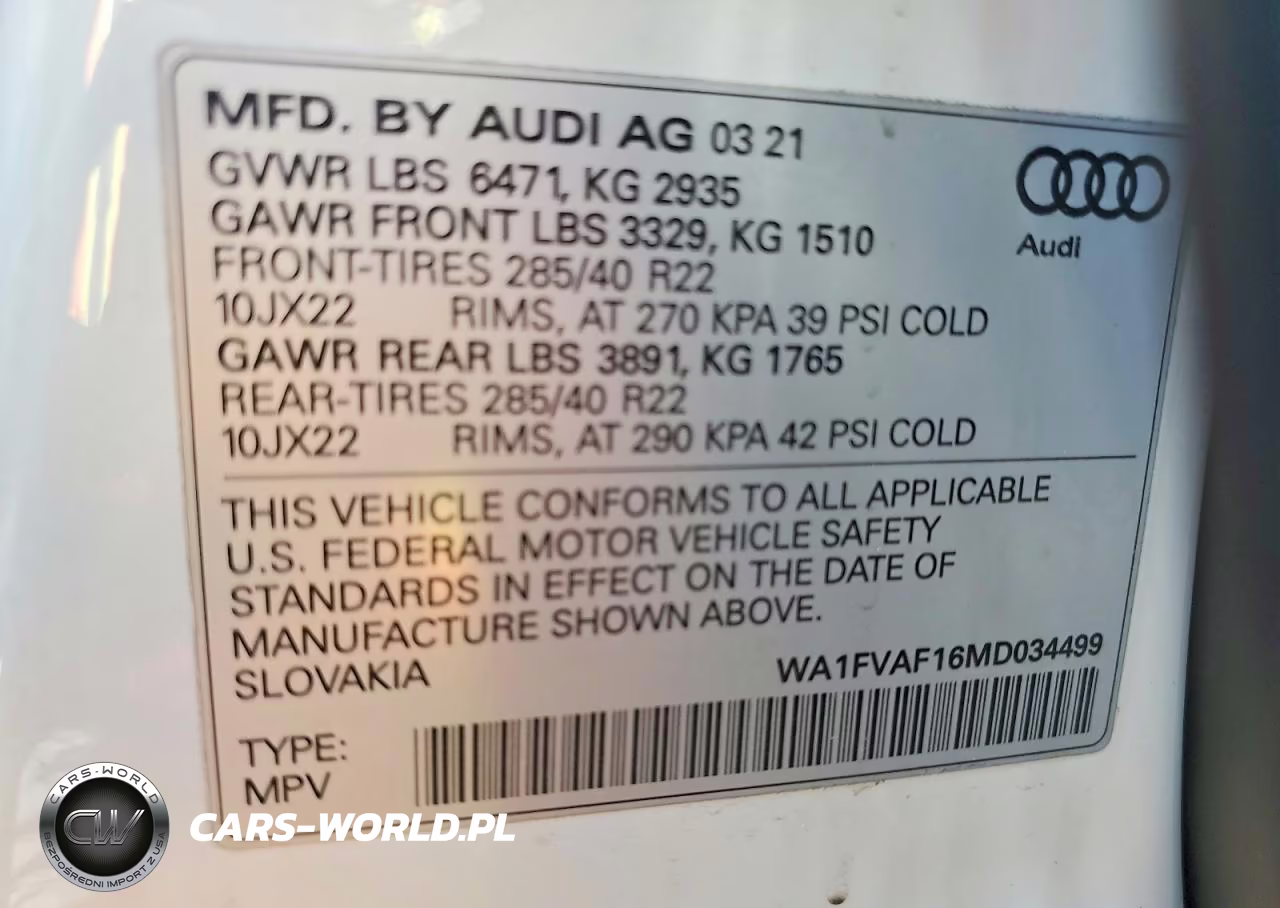 2021 Audi Q8 Prestige S-Line VIN:WA1FVAF16MD034499 - 13