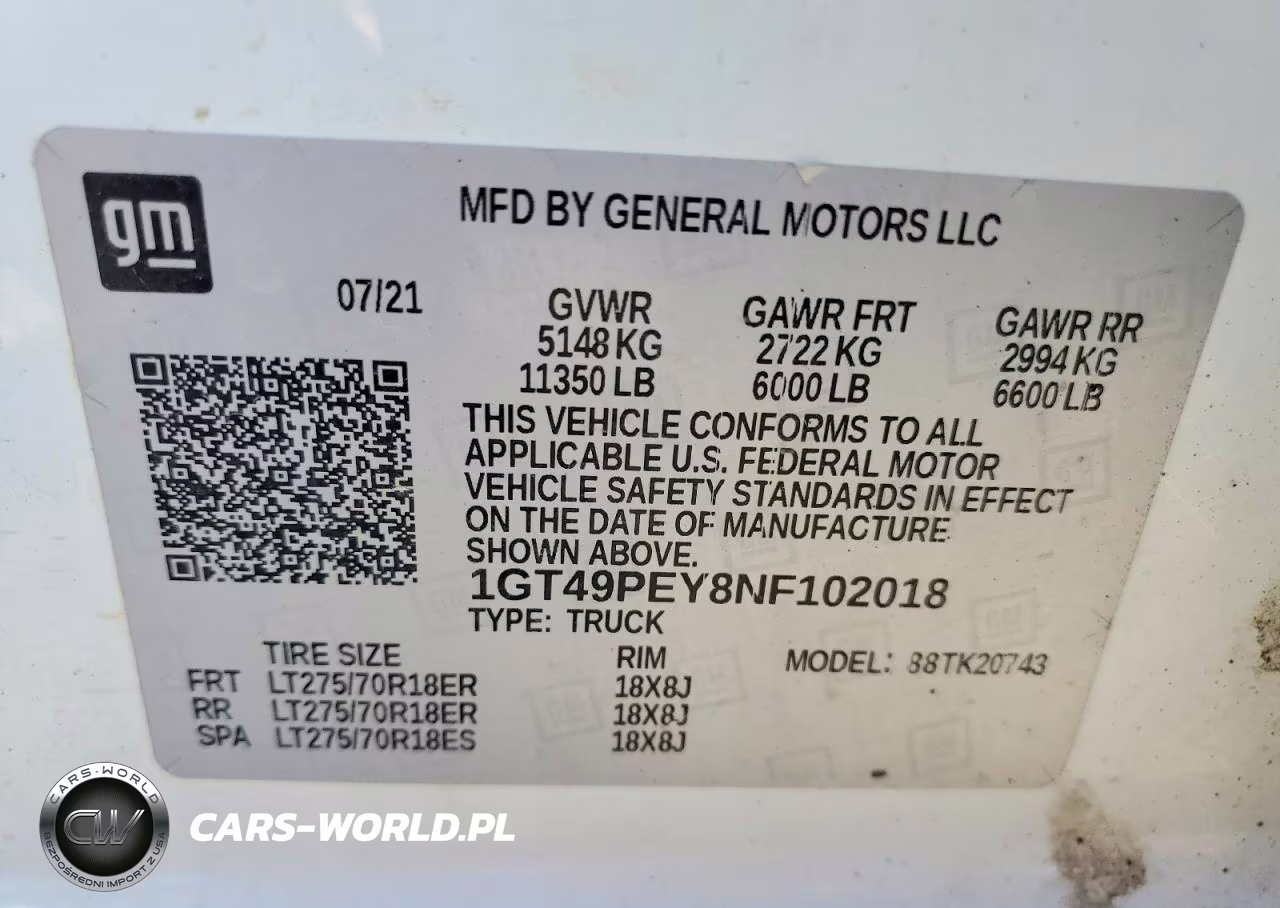 2022 GMC Sierra K2500 At4 VIN:1GT49PEY8NF102018 - 12