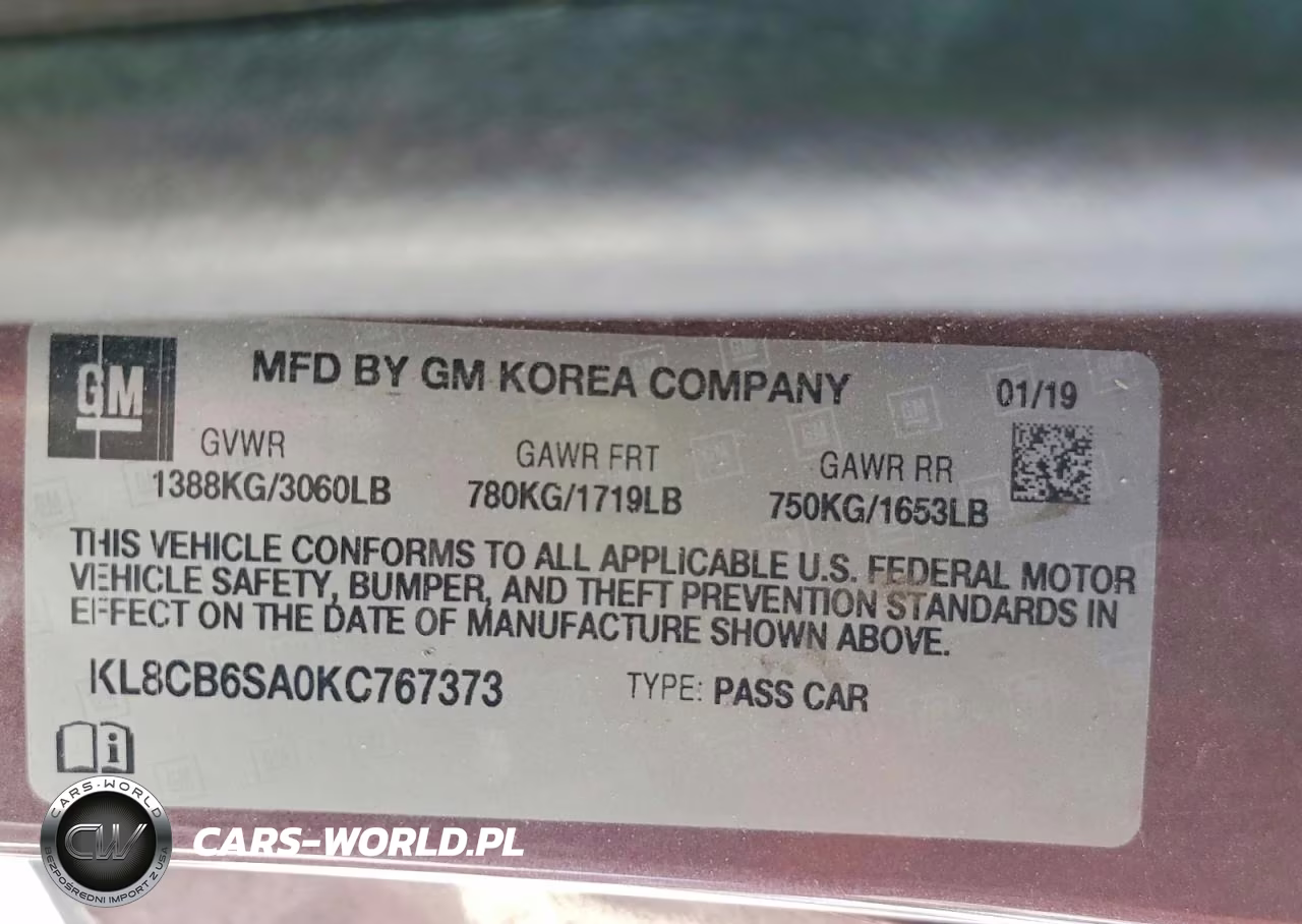 2019 Chevrolet Spark Ls VIN:KL8CB6SA0KC767373 - 13