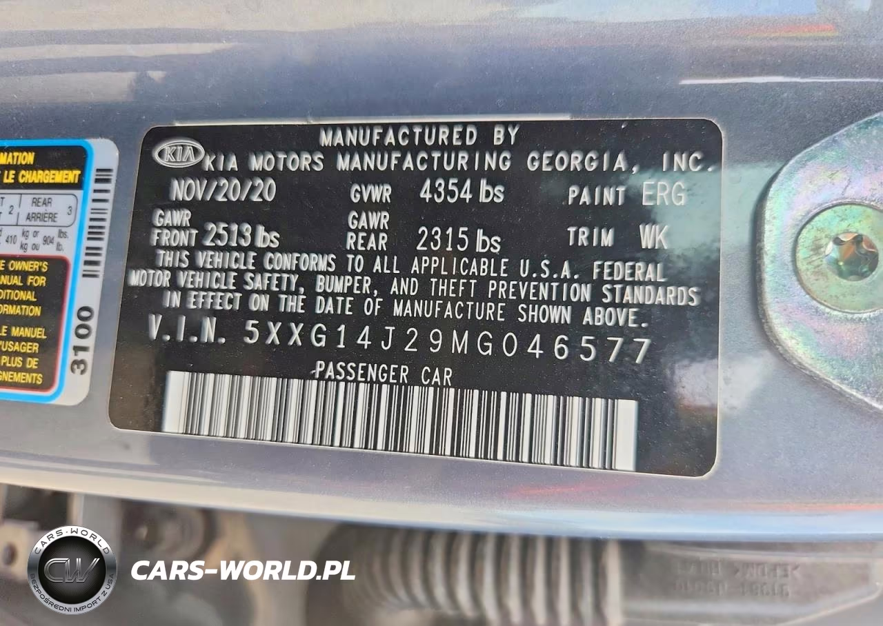 2021 Kia K5 Lxs VIN:5XXG14J29MG046577 - 12