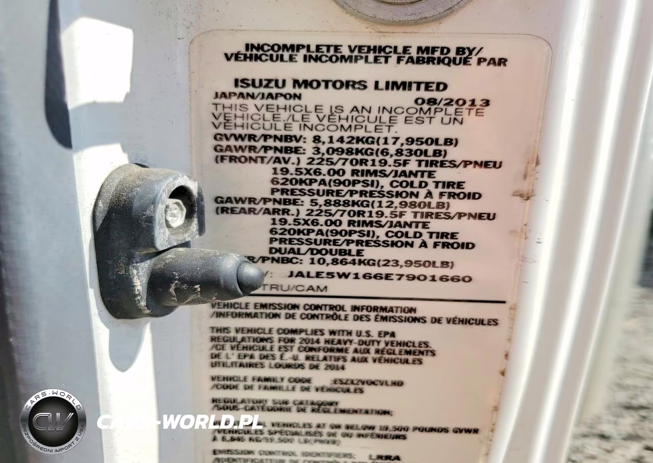 2014 Isuzu Nqr Refrigerated Box Truck VIN:JALE5W166E7901660 - 10