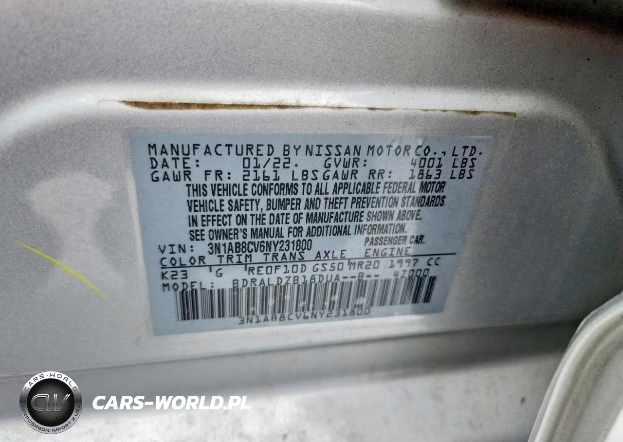 2022 Nissan Sentra Sv VIN:3N1AB8CV6NY231800 - 12