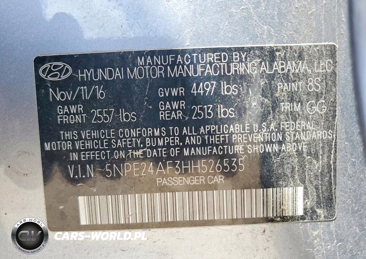 2017 Hyundai Sonata Se VIN:5NPE24AF3HH526535 - 12