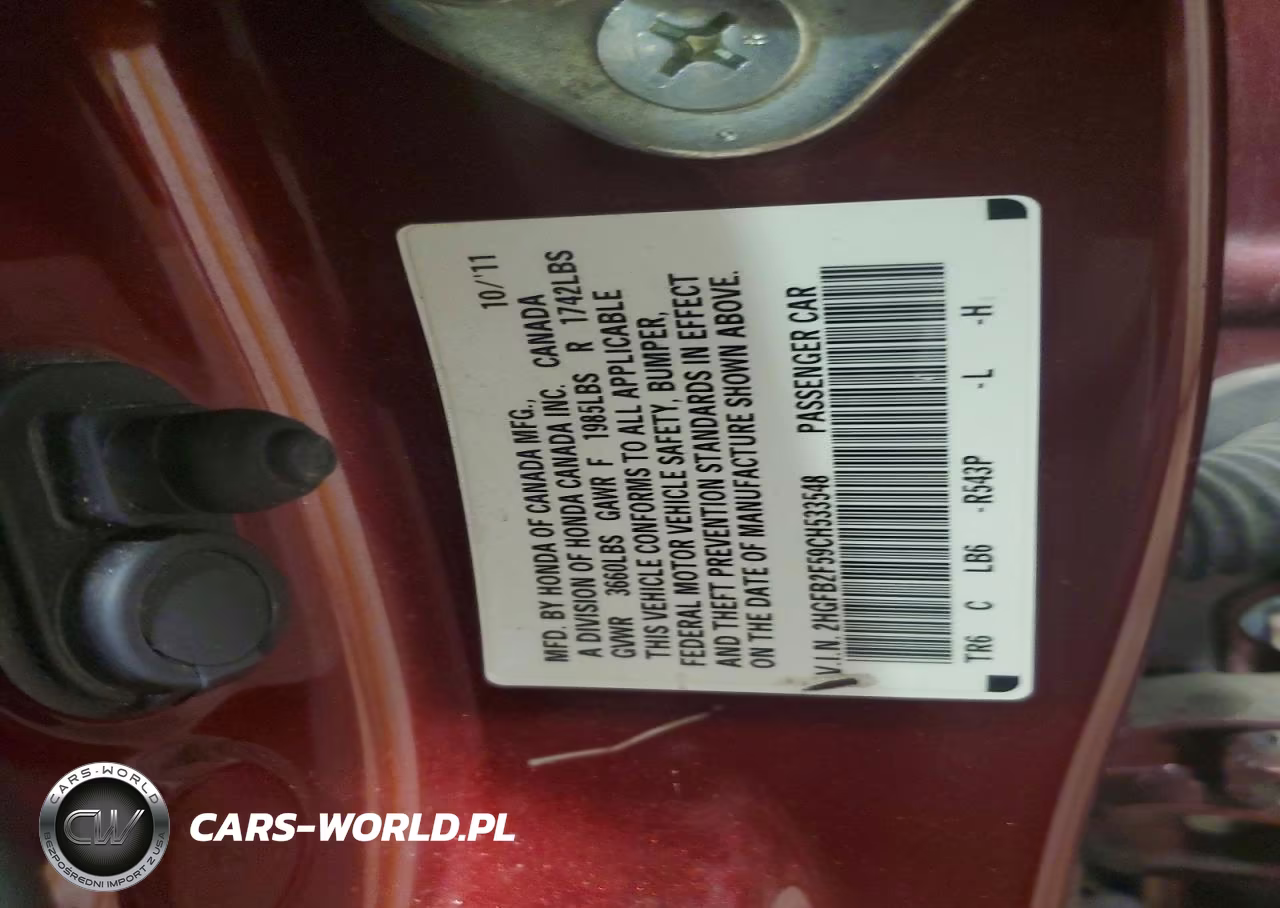 2012 Honda Civic Lx VIN:2HGFB2F59CH533548 - 12