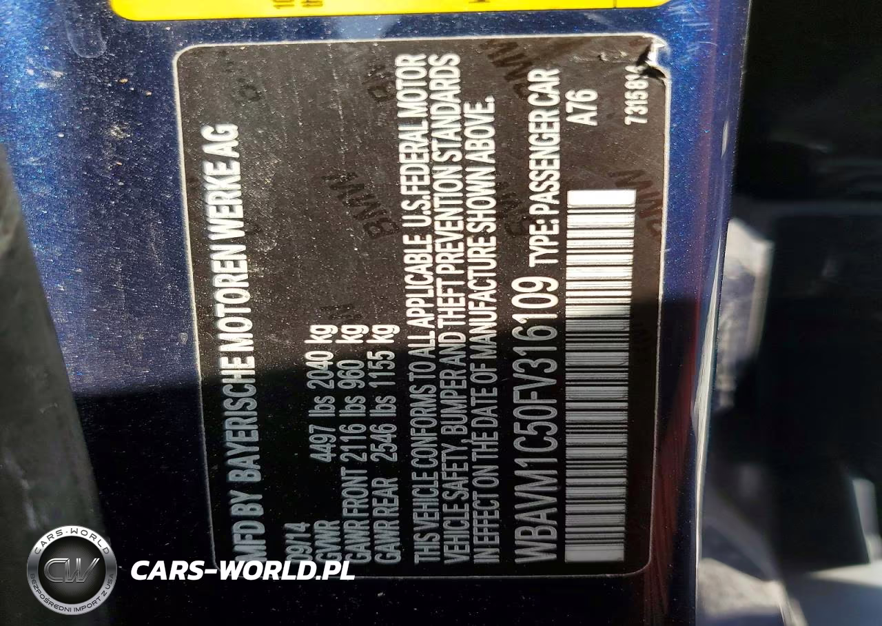 2015 BMW X1 Sdrive28I VIN:WBAVM1C50FV316109 - 12