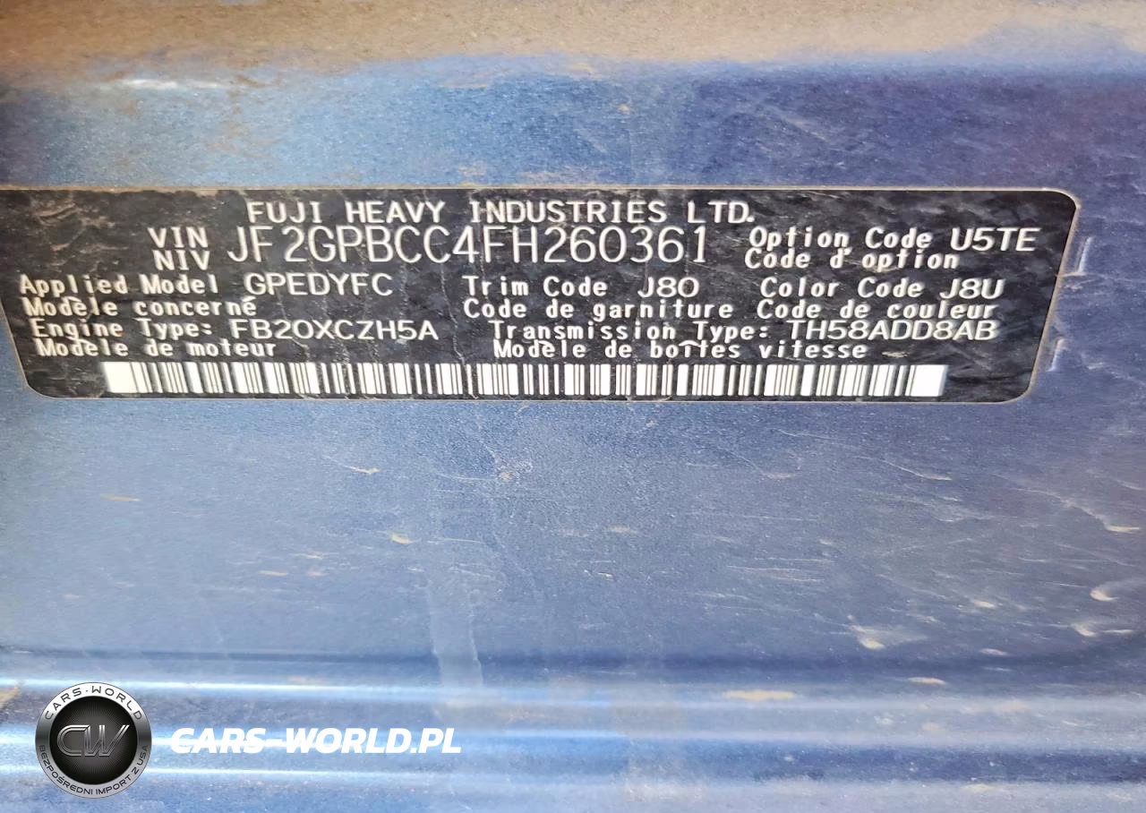 2015 Subaru Xv Crosstrek 2.0I Hybrid VIN:JF2GPBCC4FH260361 - 13