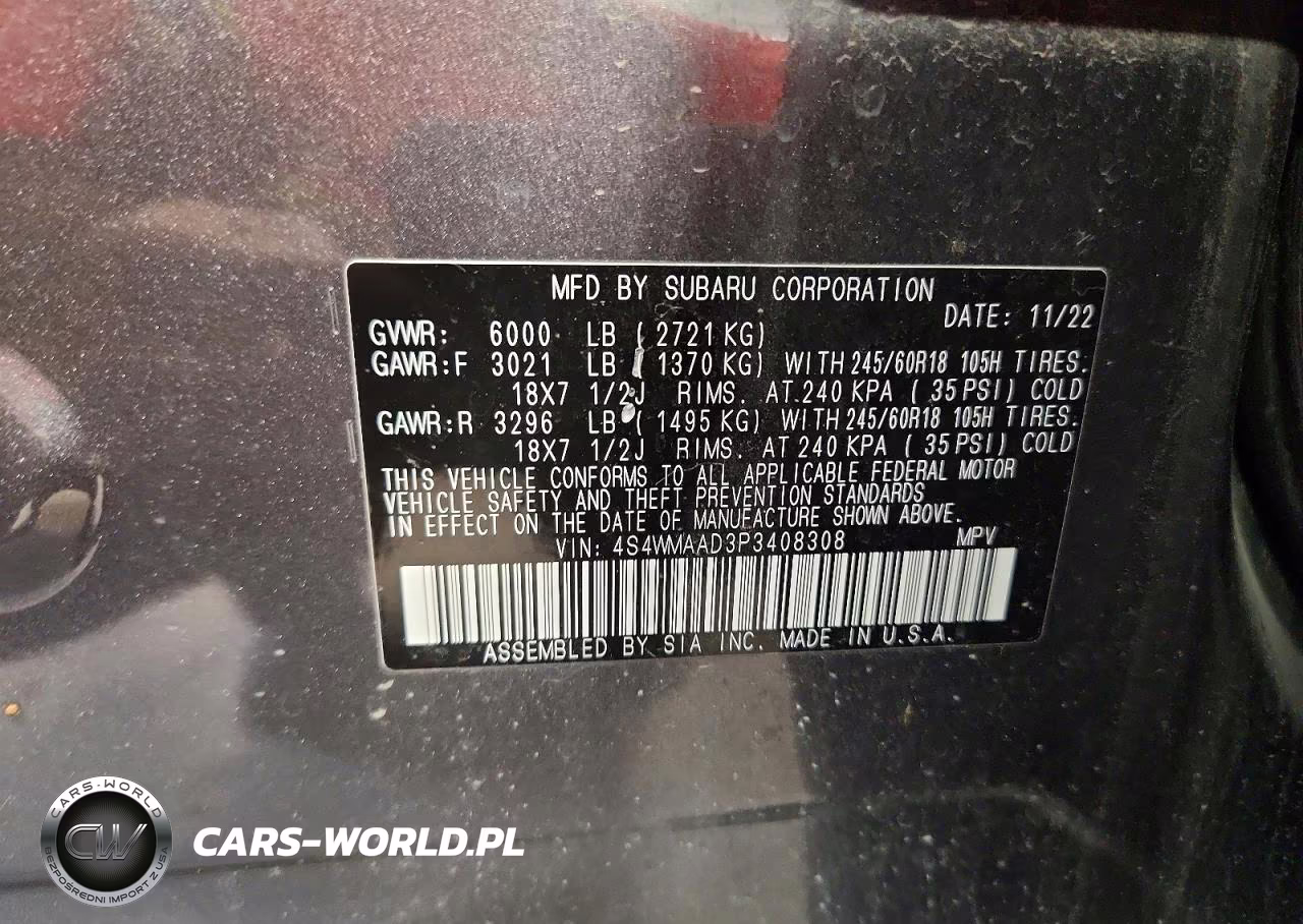 2023 Subaru Ascent VIN:4S4WMAAD3P3408308 - 12