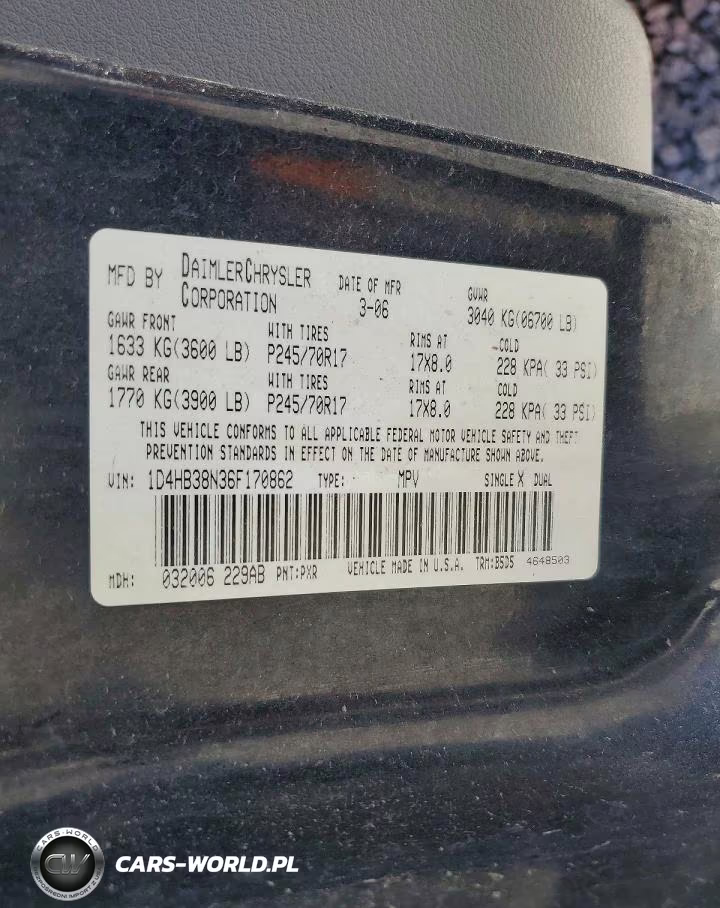 2004 Dodge Durango VIN:1D4HB38N36F170862 - 12
