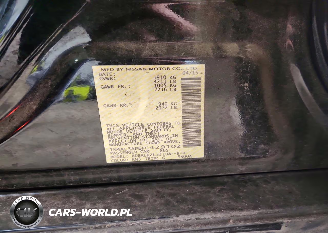 2015 Nissan Altima 2.5 VIN:1N4AL3AP6FC429102 - 12