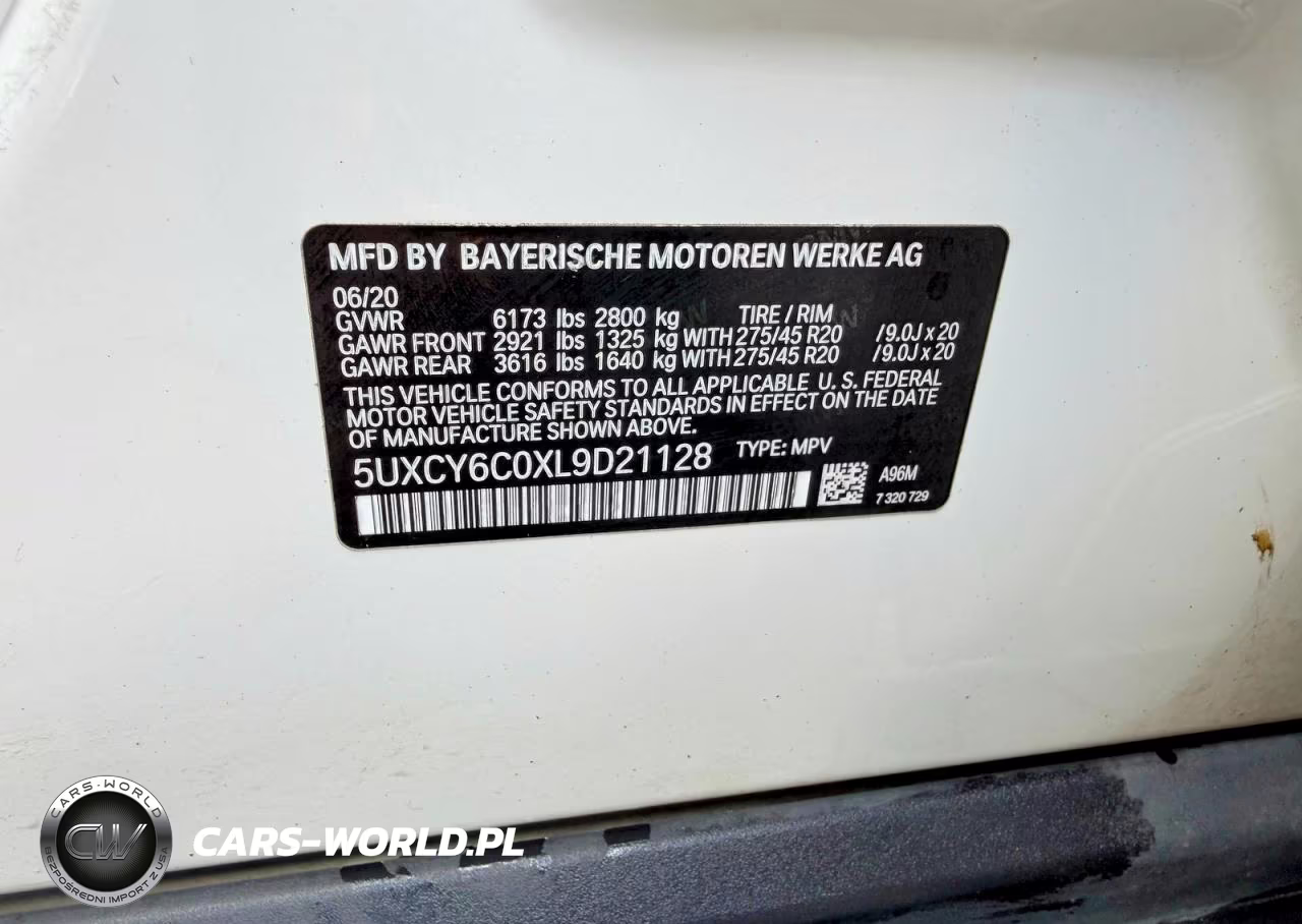 2020 BMW X6 xDrive40I VIN:5UXCY6C0XL9D21128 - 10