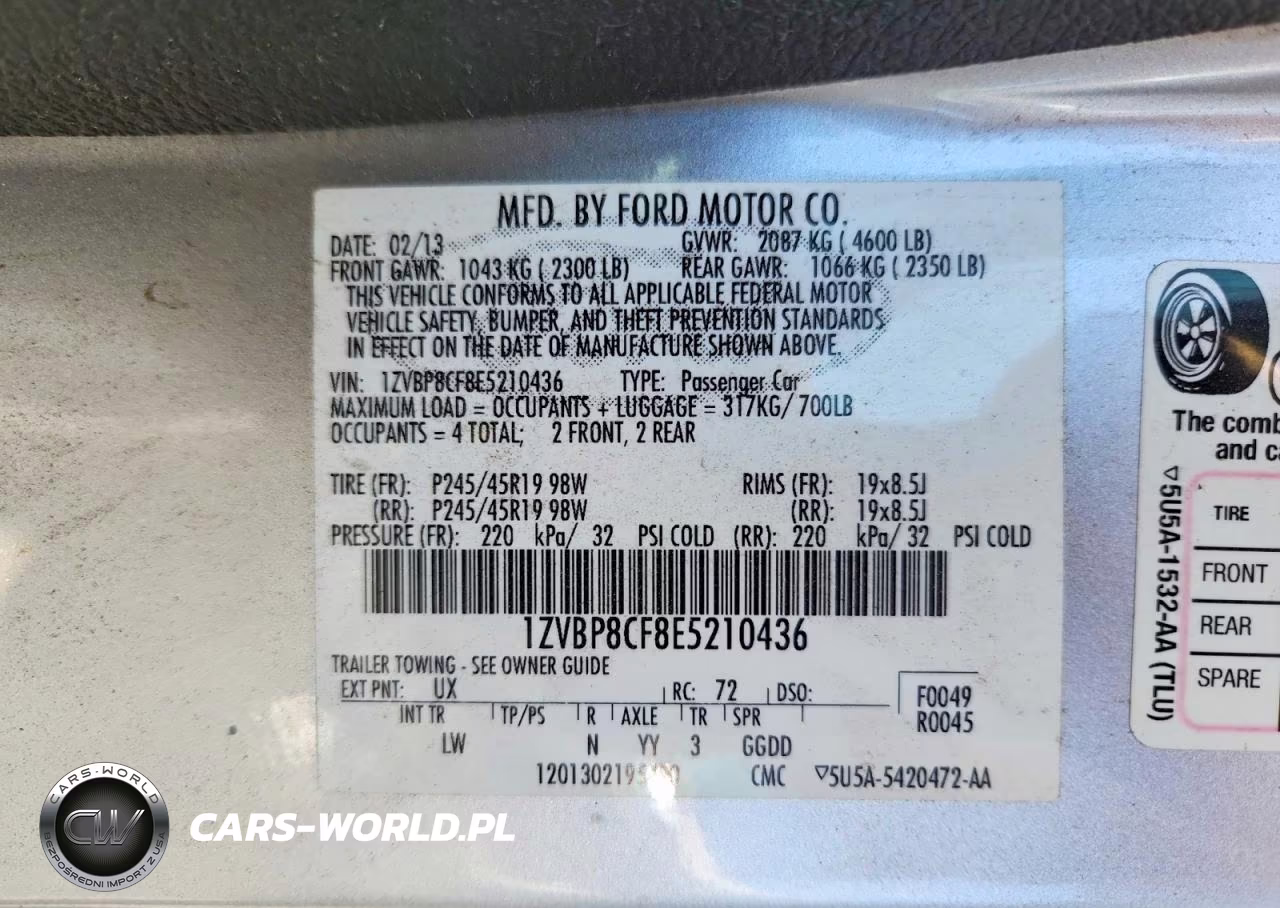 2014 Ford Mustang Gt VIN:1ZVBP8CF8E5210436 - 13
