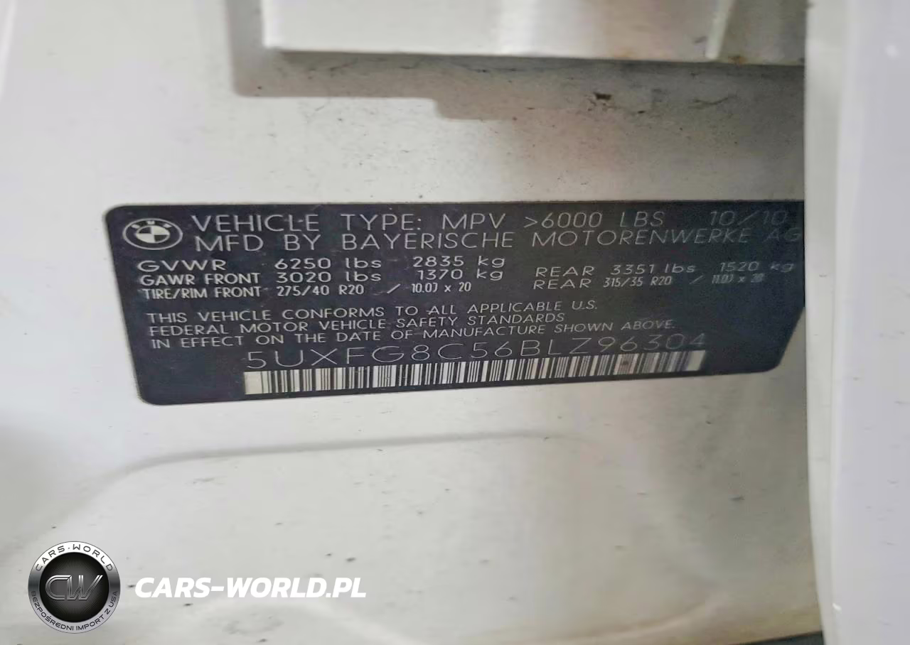 2011 BMW X6 xDrive50I VIN:5UXFG8C56BLZ96304 - 12