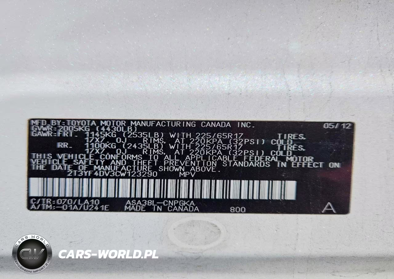 2012 Toyota Rav4 Limited VIN:2T3YF4DV3CW123290 - 13