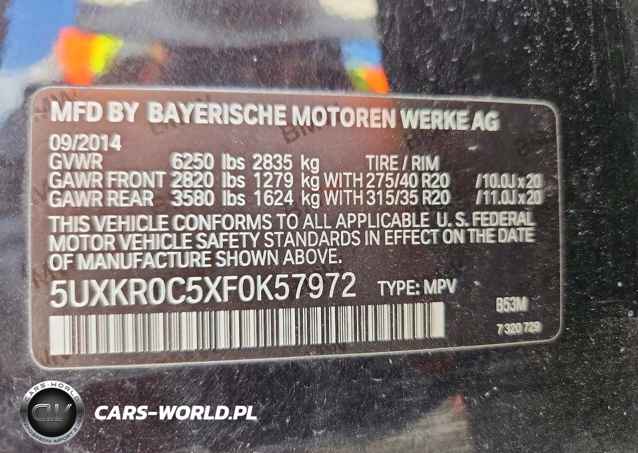 2015 BMW X5 xDrive35I VIN:5UXKR0C5XF0K57972 - 13