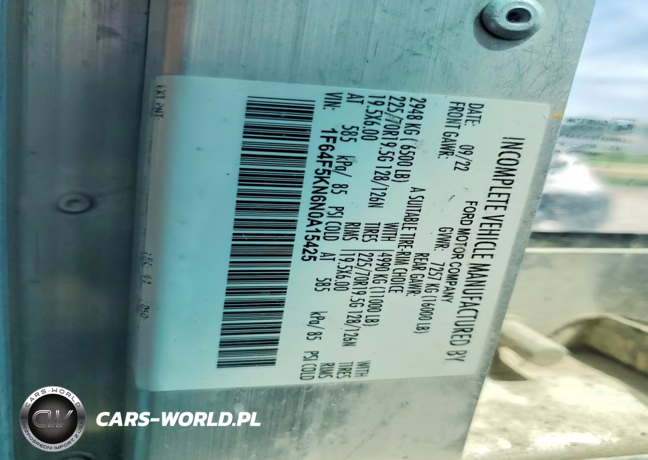 2022 Ford F59 VIN:1F64F5KN6N0A15425 - 10