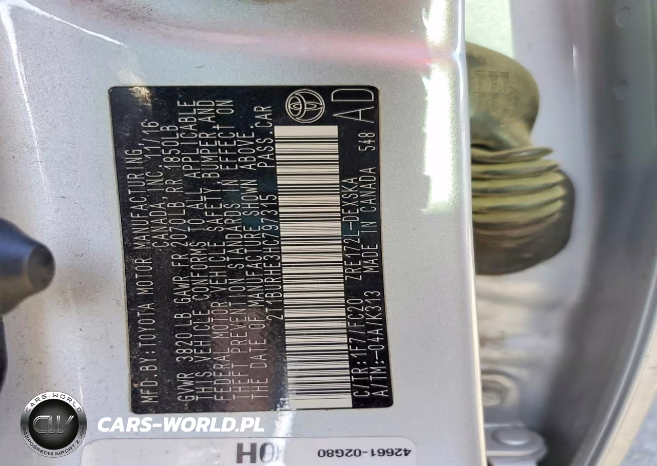 2017 Toyota Corolla Se VIN:2T1BURHE3HC797315 - 12
