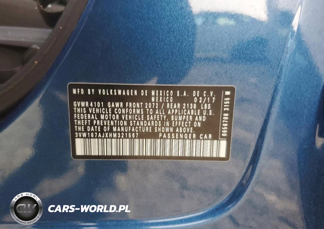 2017 Volkswagen Jetta S VIN:3VW167AJXHM321567 - 12