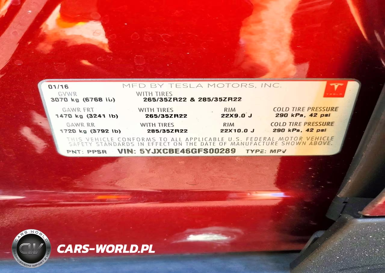 2016 Tesla Model X VIN:5YJXCBE46GFS00289 - 13