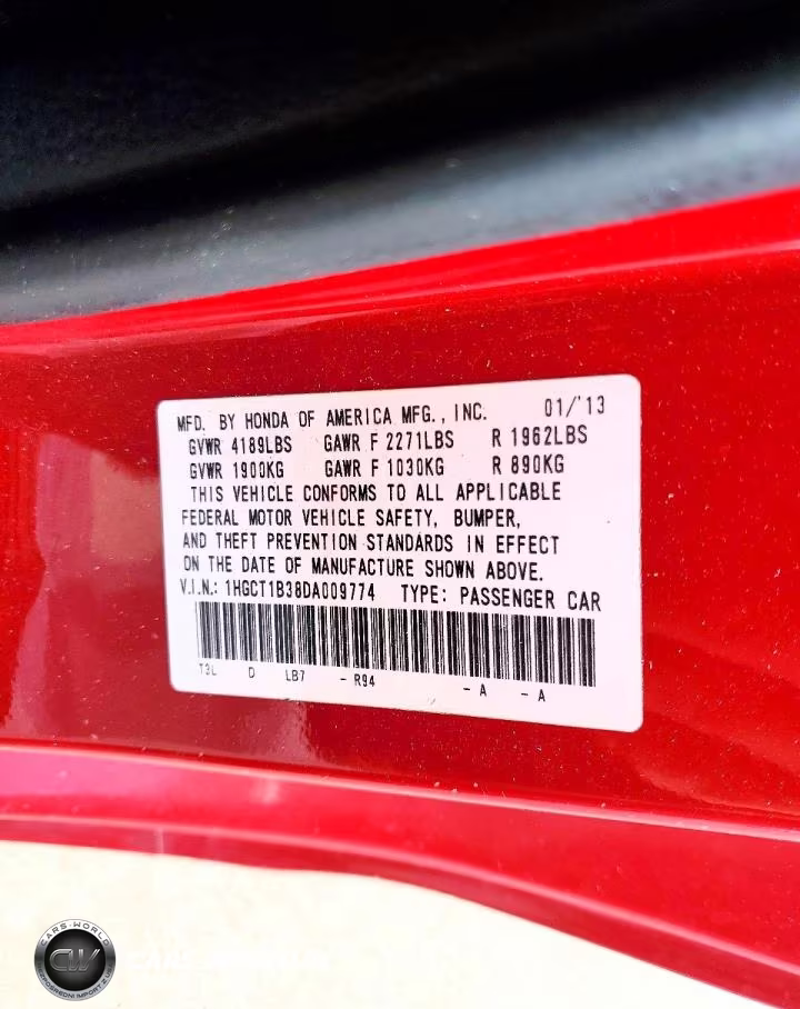 2013 Honda Accord Lx-S VIN:1HGCT1B38DA009774 - 12
