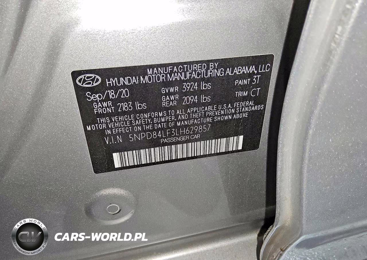 2020 Hyundai Elantra Limited VIN:5NPD84LF3LH629857 - 12