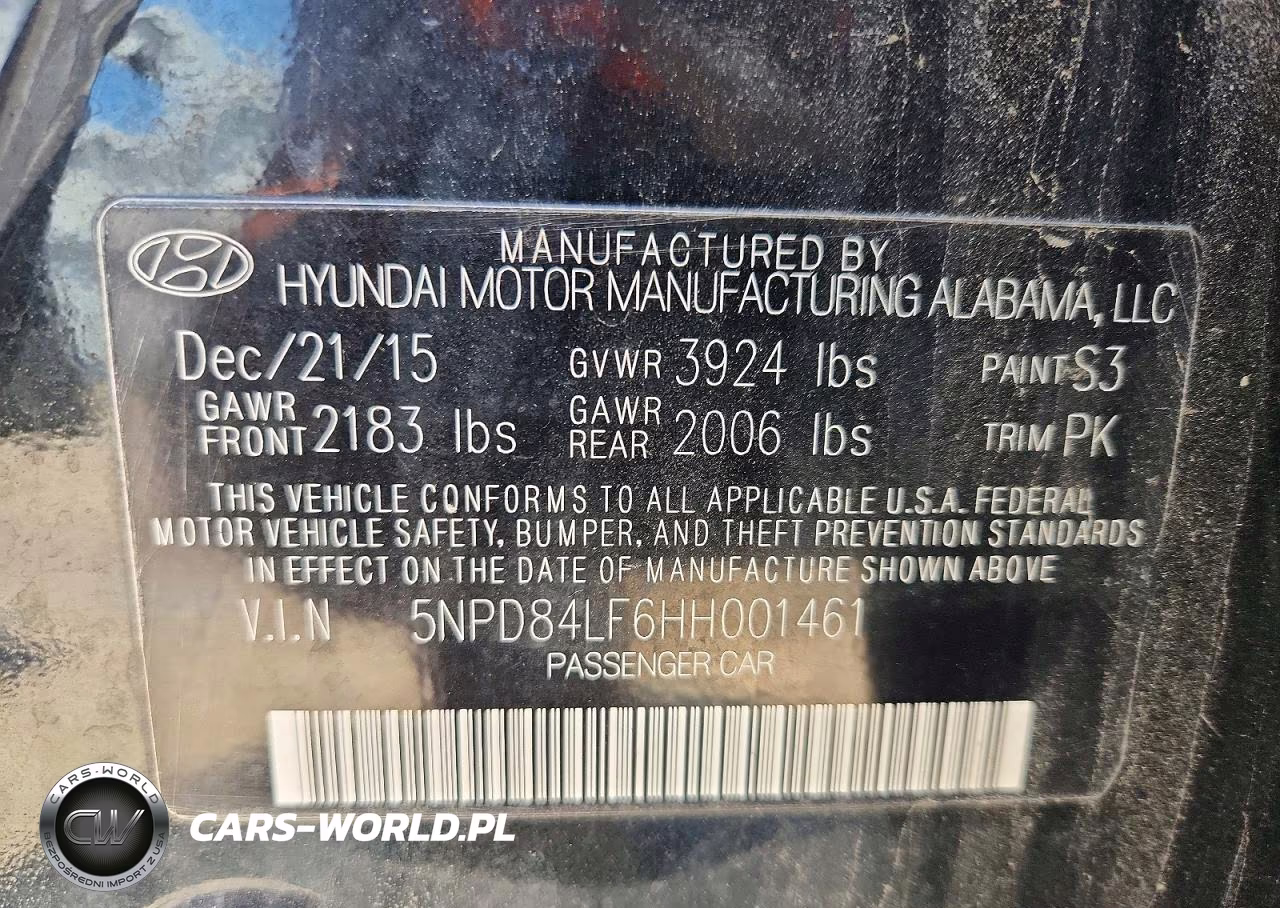 2017 Hyundai Elantra Se VIN:5NPD84LF6HH001461 - 12