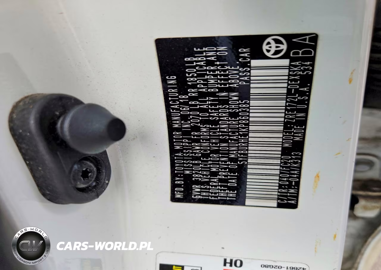 2019 Toyota Corolla L VIN:5YFBURHE1KP860385 - 12