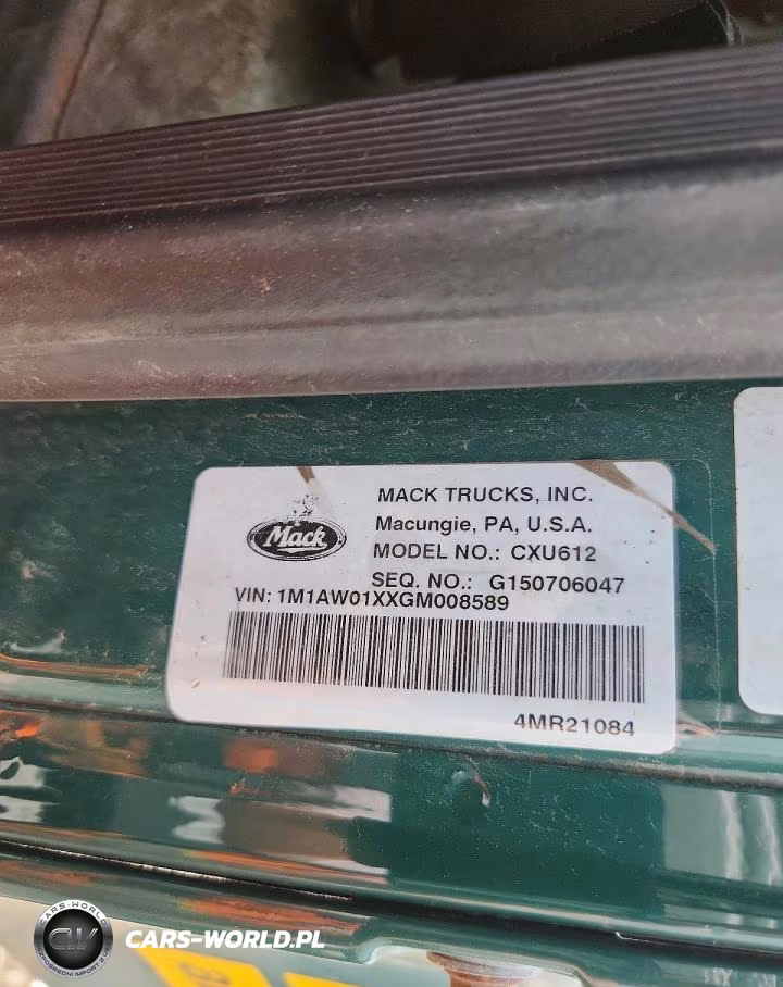 2016 Mack 600 Cxu600 - Semi Truck VIN:1M1AW01XXGM008589 - 10