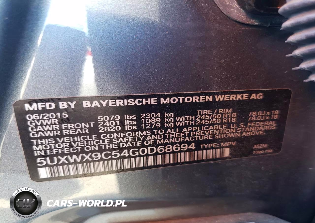 2016 BMW X3 xDrive28I VIN:5UXWX9C54G0D68694 - 12