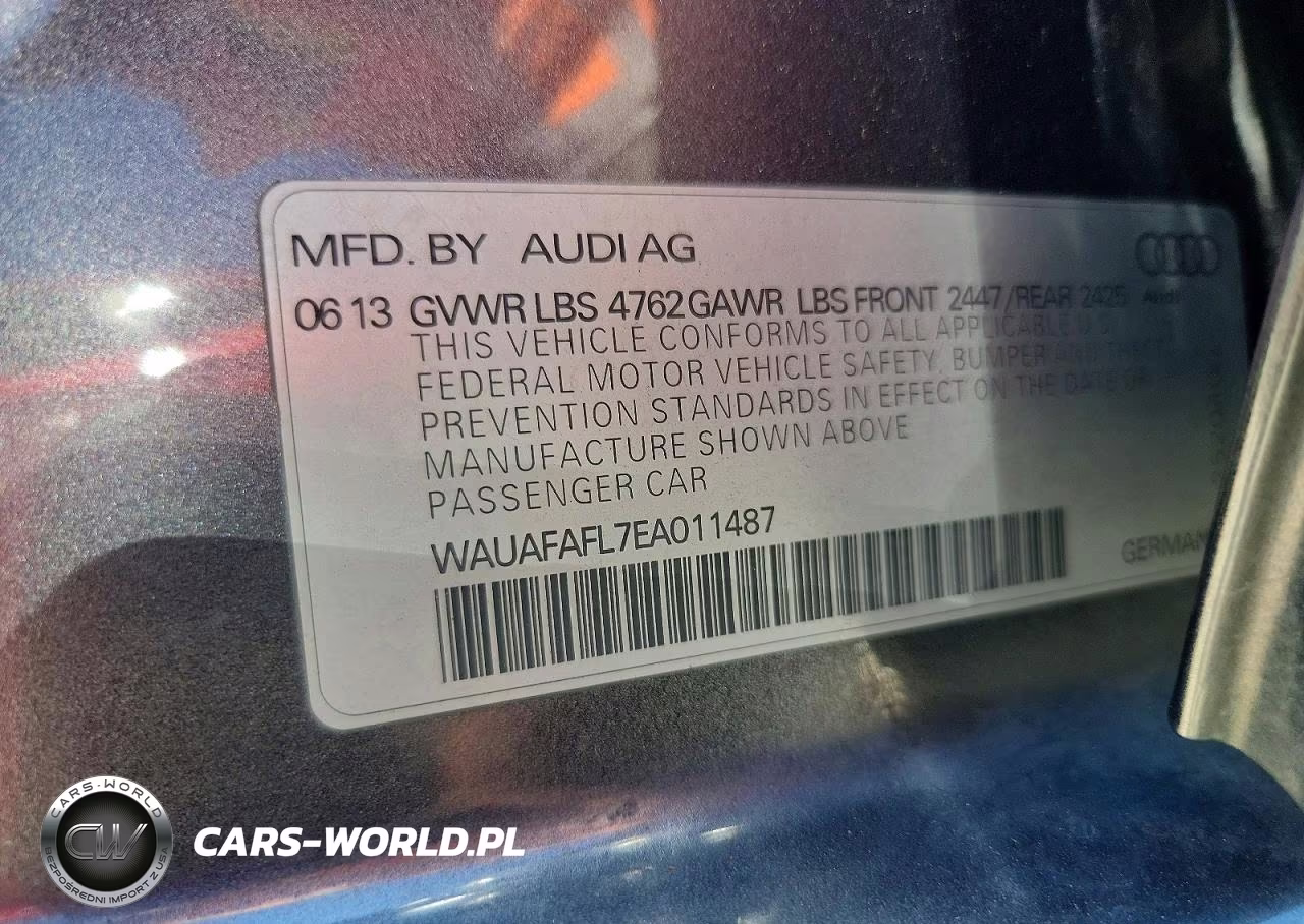 2014 Audi A4 Premium VIN:WAUAFAFL7EA011487 - 12