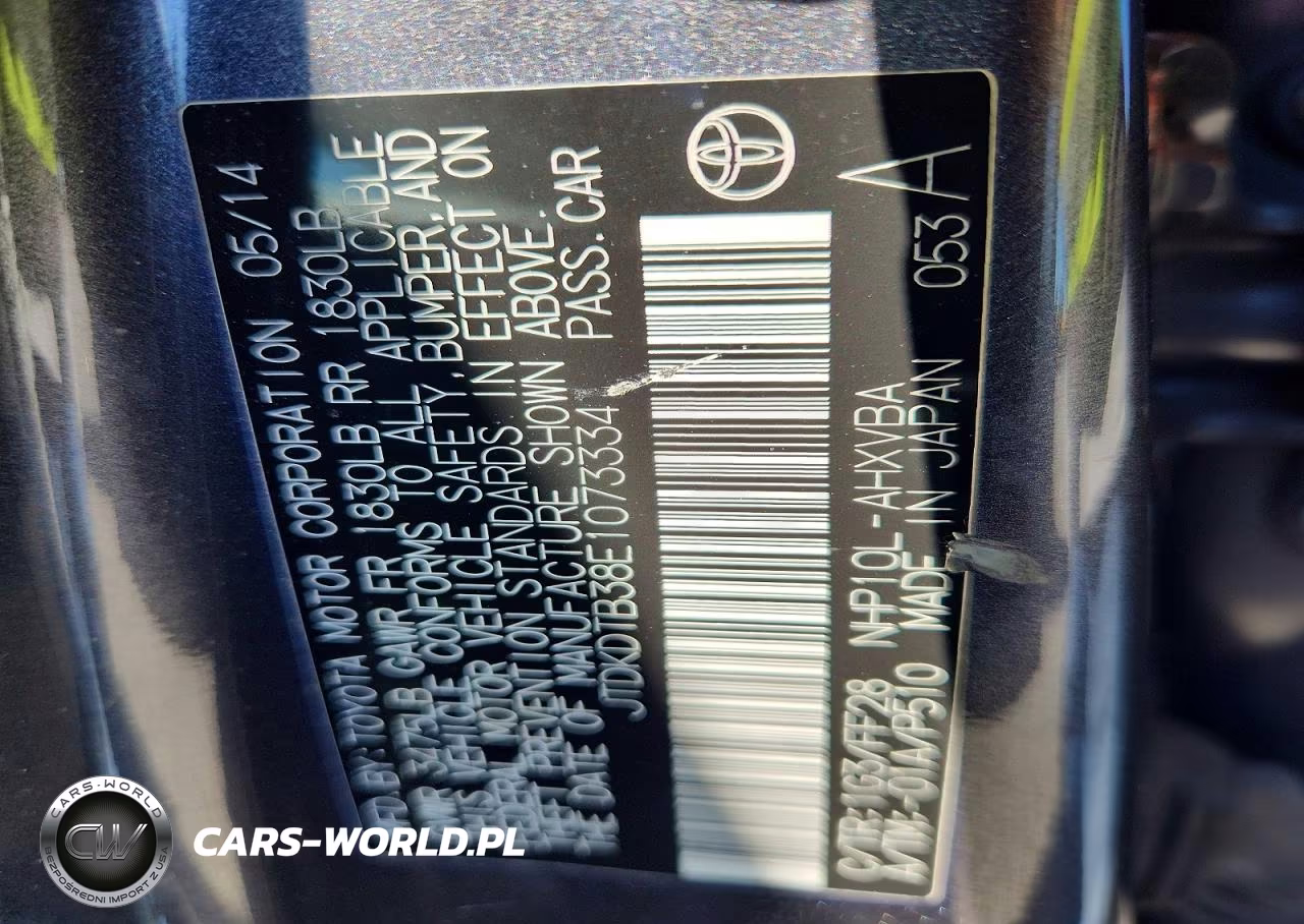 2014 Toyt Prius C VIN:JTDKDTB38E1073334 - 12