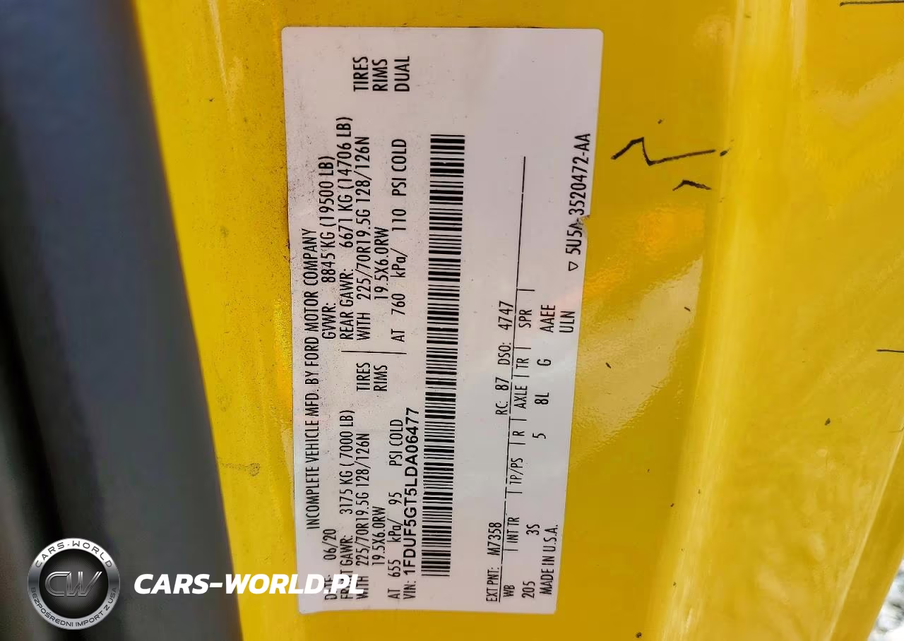 2020 Ford F550 Super Duty VIN:1FDUF5GT5LDA06477 - 14
