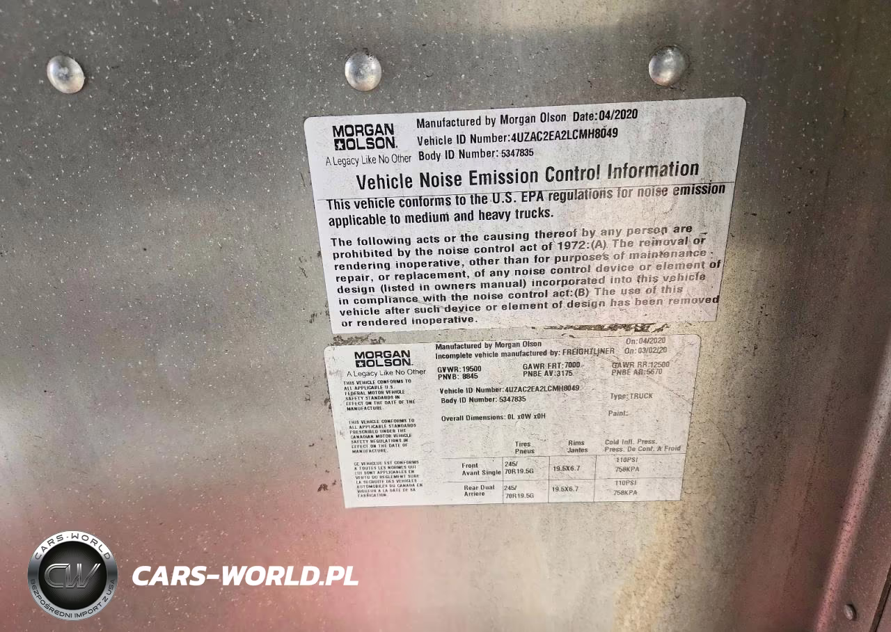 2020 Freightliner Chassis M Line Walk-In Van VIN:4UZAC2EA2LCMH8049 - 12