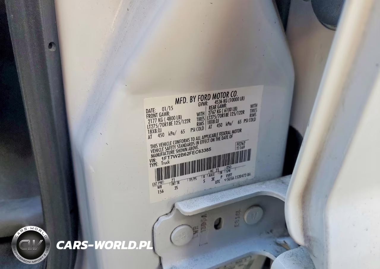 2015 Ford F250 Super Duty VIN:1FT7W2B62FEC63385 - 12