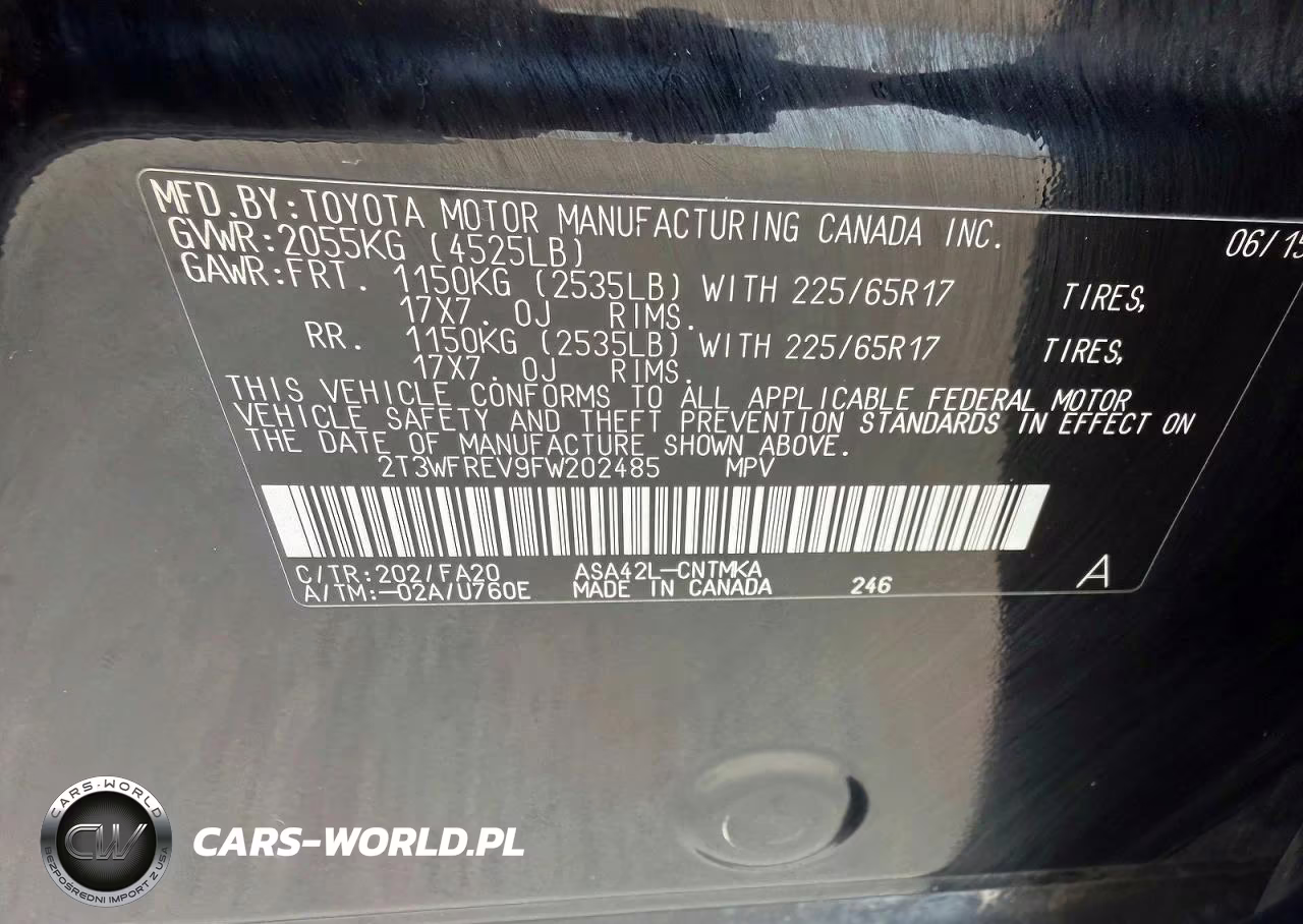 2015 Toyota Rav4 Xle VIN:2T3WFREV9FW202485 - 10