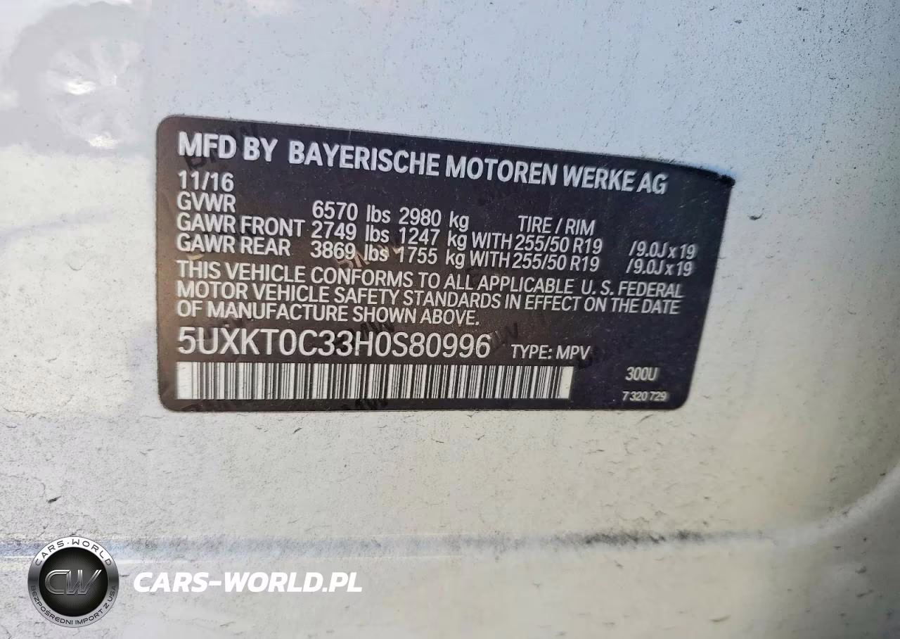2017 BMW X5 Xdr40E VIN:5UXKT0C33H0S80996 - 12