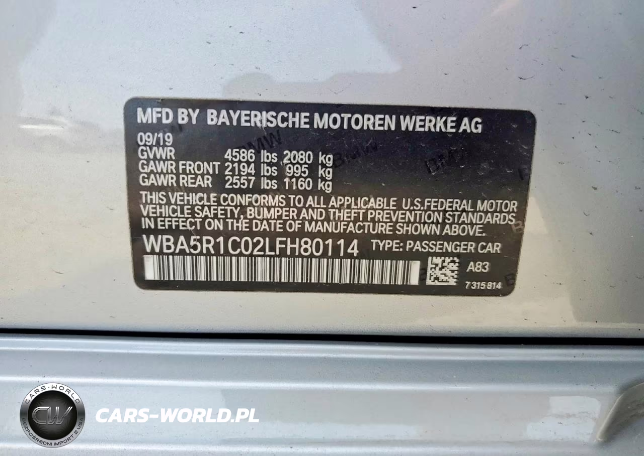 2020 BMW 330I VIN:WBA5R1C02LFH80114 - 12