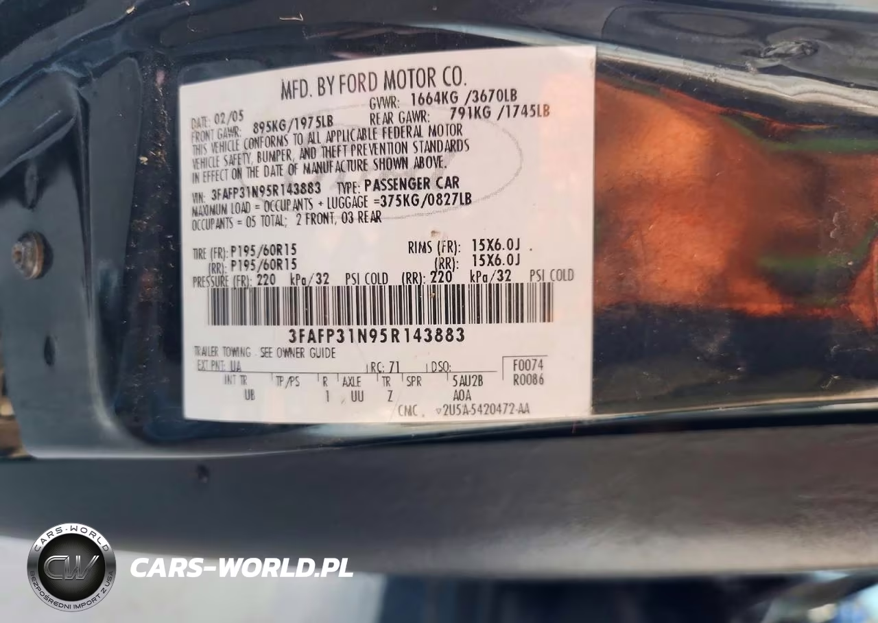2005 Ford Focus Zx3 VIN:3FAFP31N95R143883 - 12