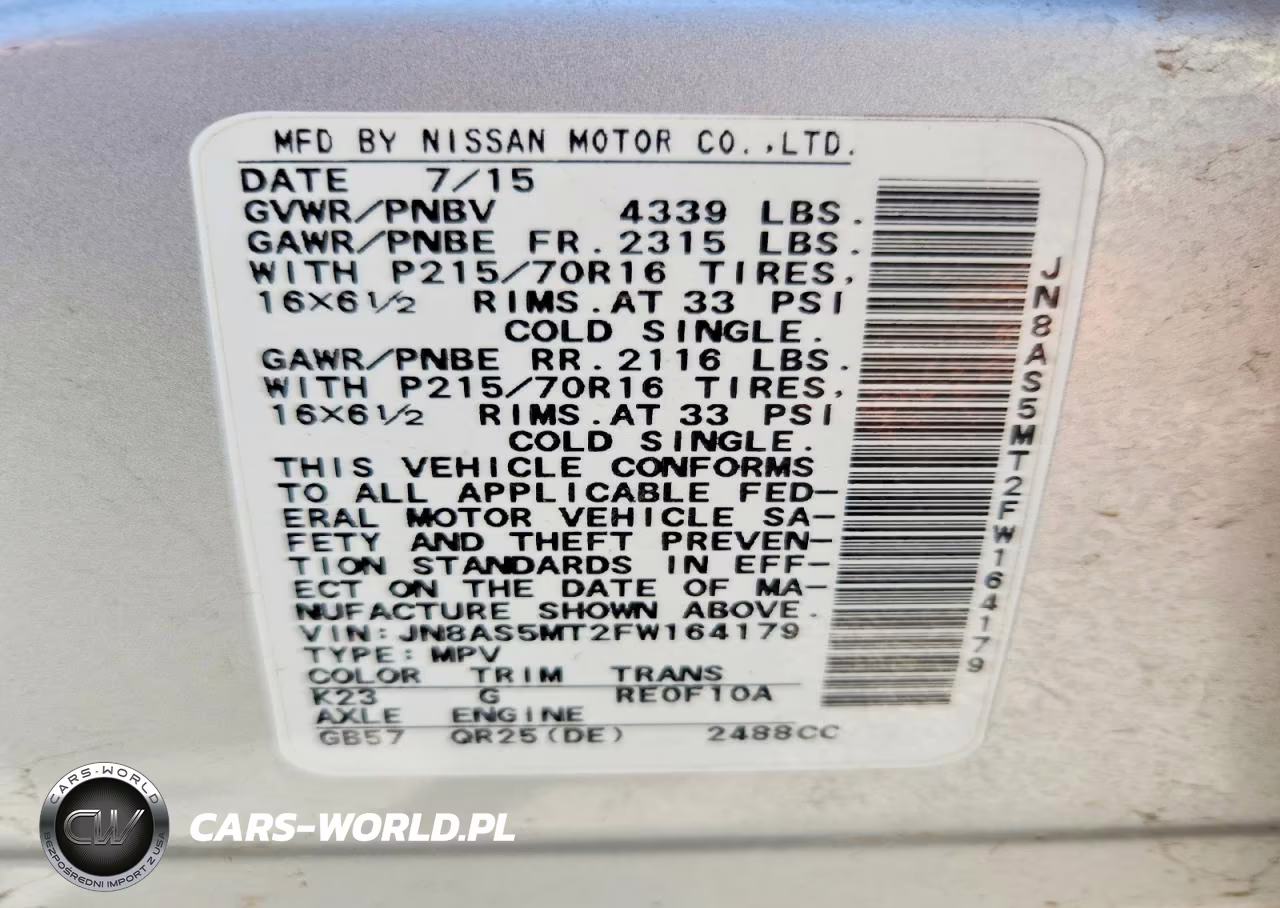 2015 Nissan Rogue Select S VIN:JN8AS5MT2FW164179 - 13
