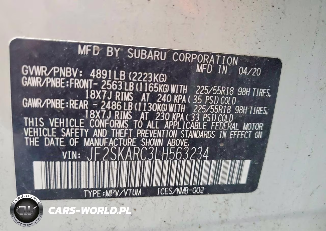 2020 Subaru Forester Sport VIN:JF2SKARC3LH563234 - 13
