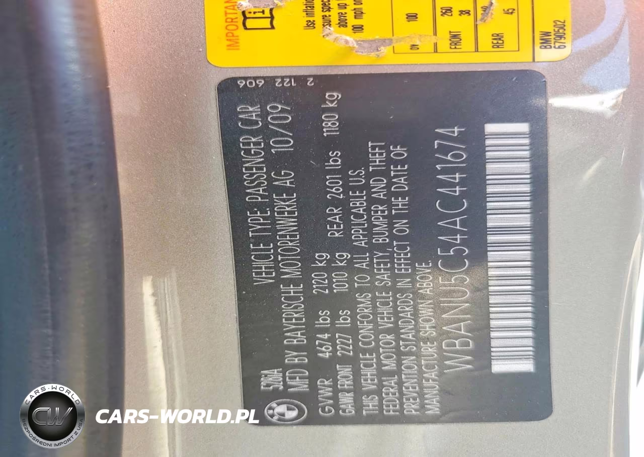 2010 BMW 528 I VIN:WBANU5C54AC441674 - 12