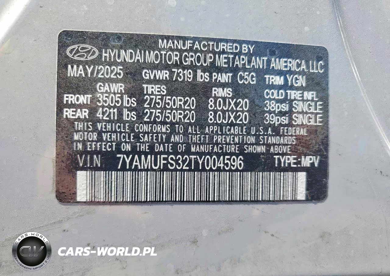 2026 Hyundai Ioniq 9 Sel VIN:7YAMUFS32TY004596 - 13