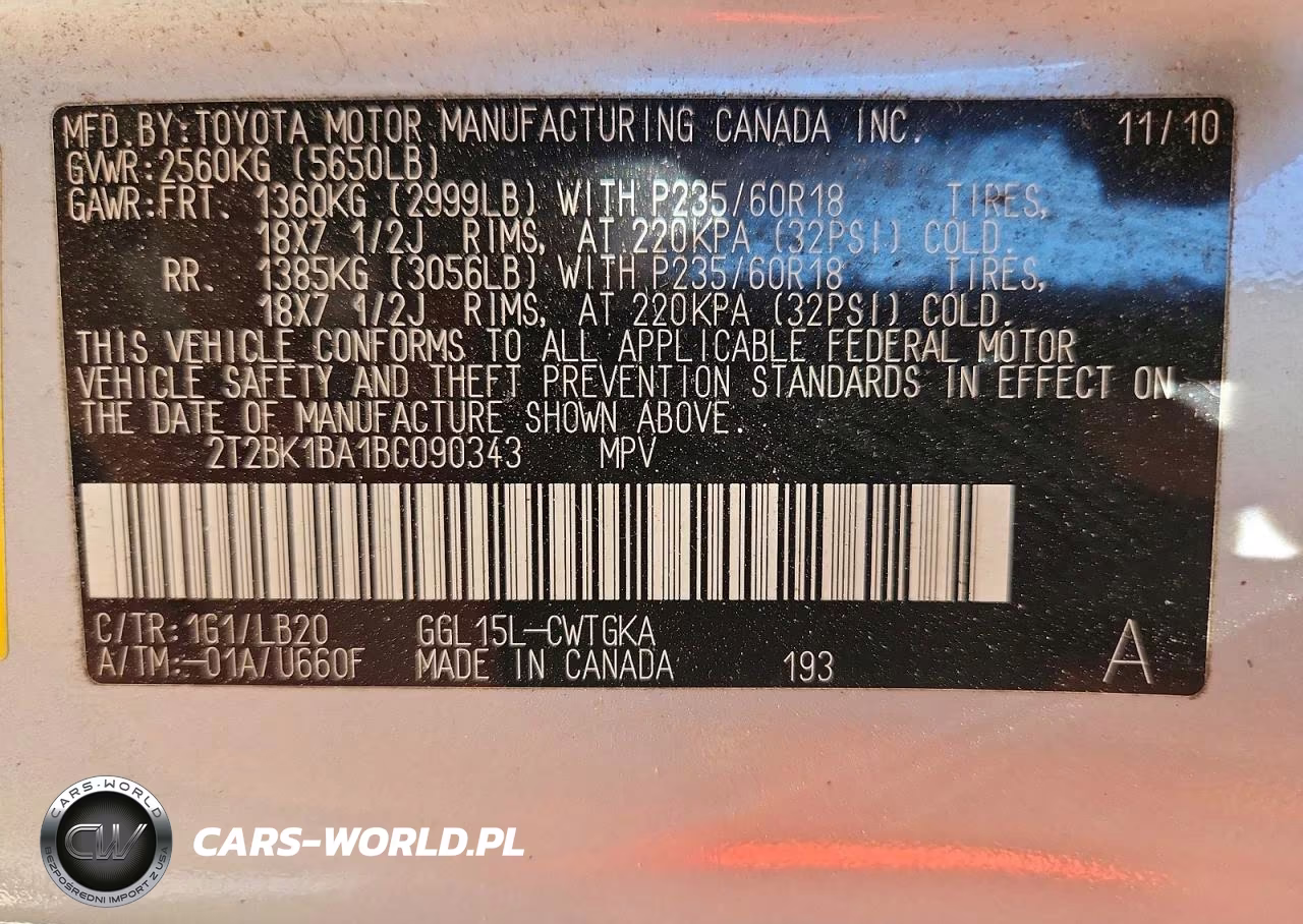 2011 Lexus Rx 350 VIN:2T2BK1BA1BC090343 - 14