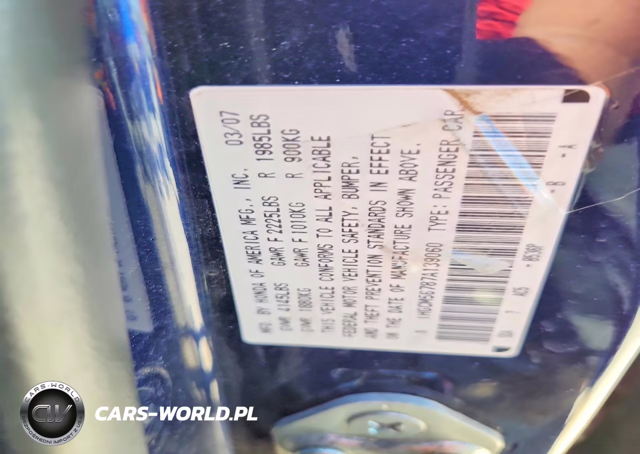 2007 Honda Accord Ex VIN:1HGCM56787A139060 - 12
