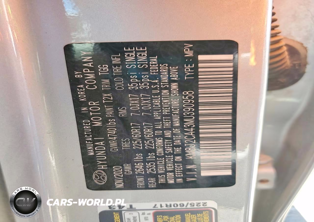 2021 Hyundai Tucson Se VIN:KM8J2CA43MU390958 - 13
