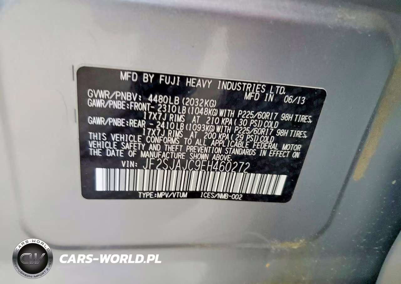 2014 Subaru Forester 2.5I Limited VIN:JF2SJAJC9EH460272 - 13