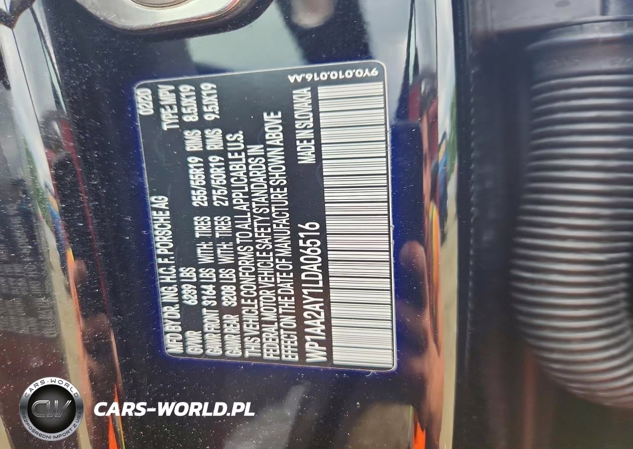 2020 Porsche Cayenne VIN:WP1AA2AY1LDA06516 - 12