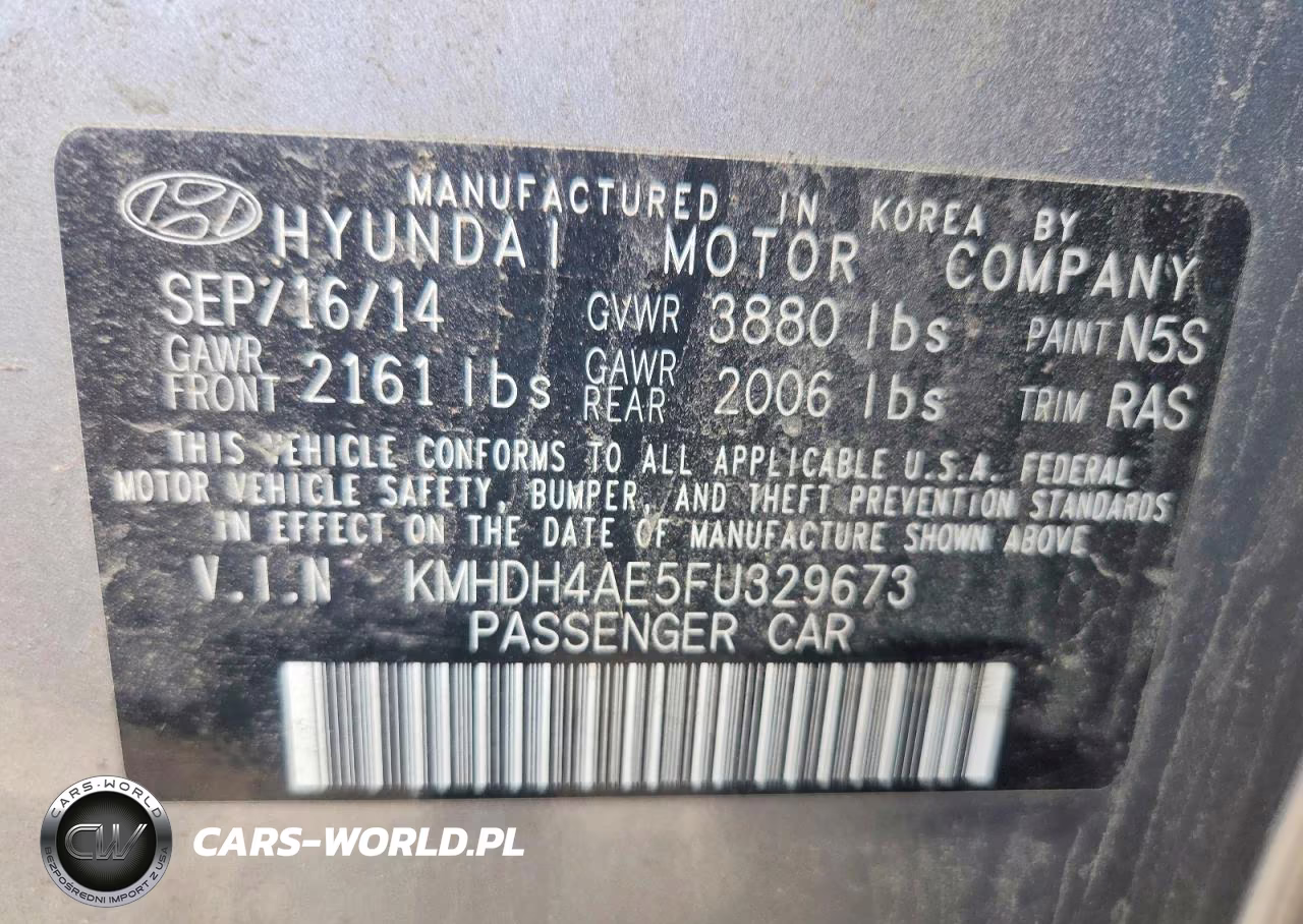2015 Hyundai Elantra Se VIN:KMHDH4AE5FU329673 - 12